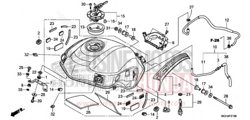 RESERVOIR A CARBURANT VFR1200XJ de 2018